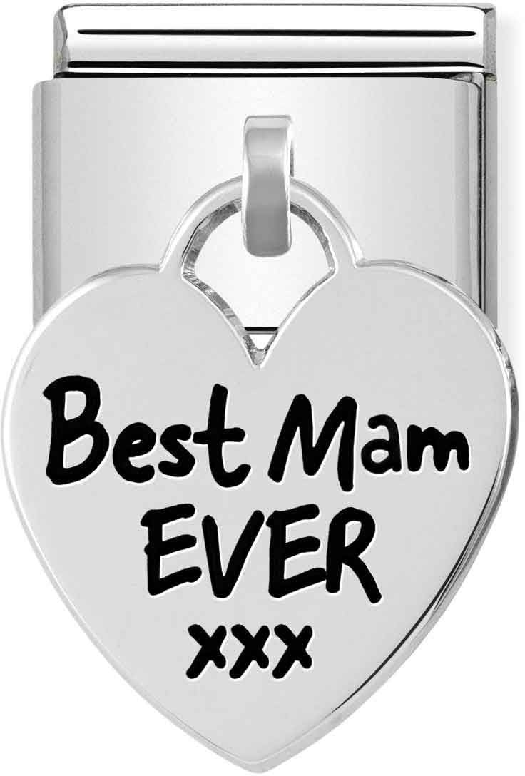 Nomination Silvershine Best Mam Ever Heart Charm 