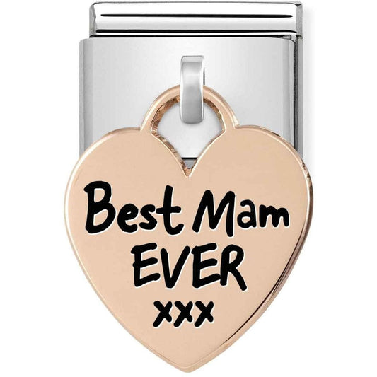 Nomination Rose Gold Best Mam Ever Heart Charm