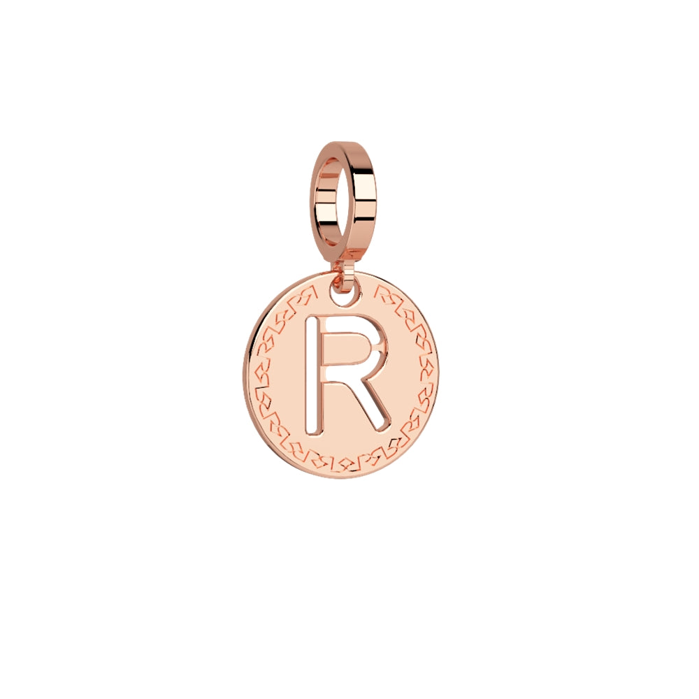 Rebecca Rose Gold Letter Charm
