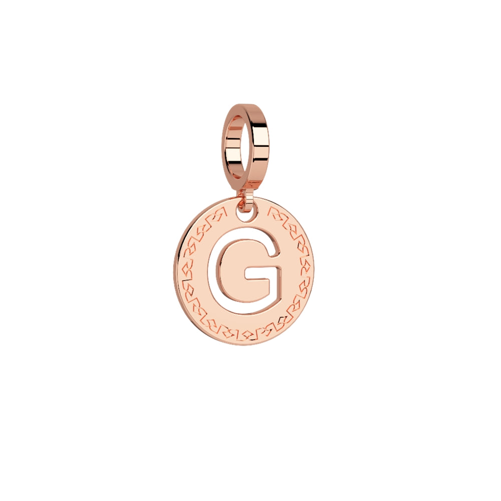 Rebecca Rose Gold Letter Charm
