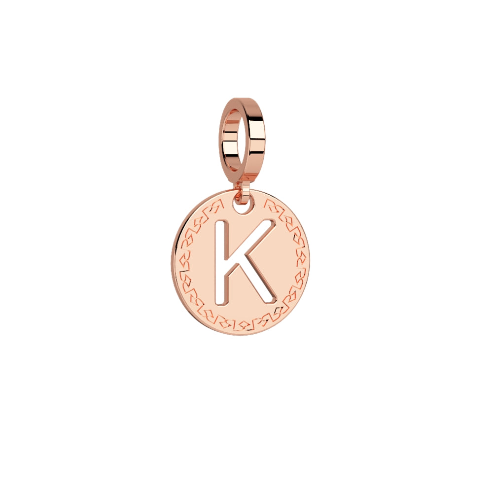 Rebecca Rose Gold Letter Charm