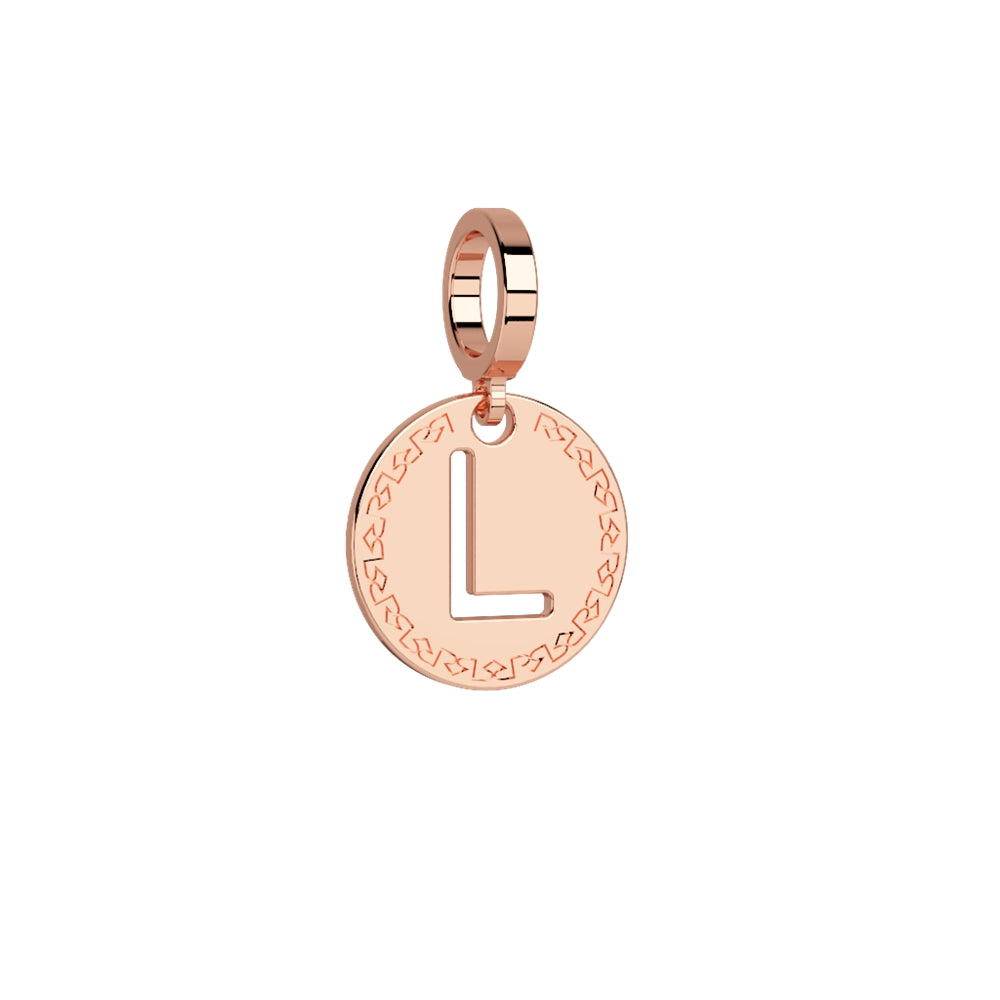 Rebecca Rose Gold Letter Charm