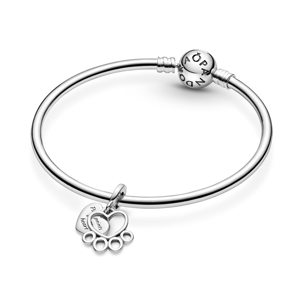 Pandora Hearts & Paw Print Dangle Charm