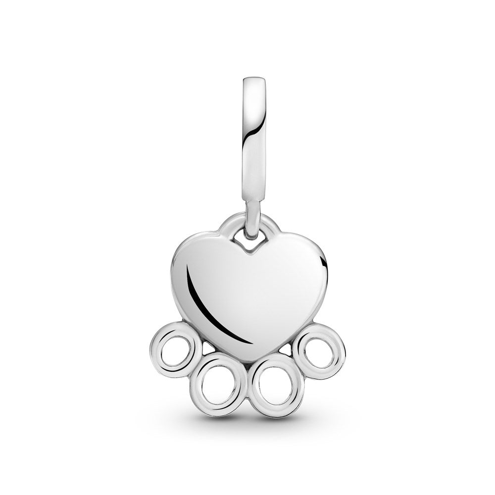 Pandora Hearts & Paw Print Dangle Charm