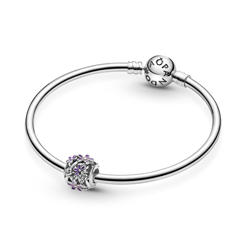 Pandora Openwork Purple Daisy Charm