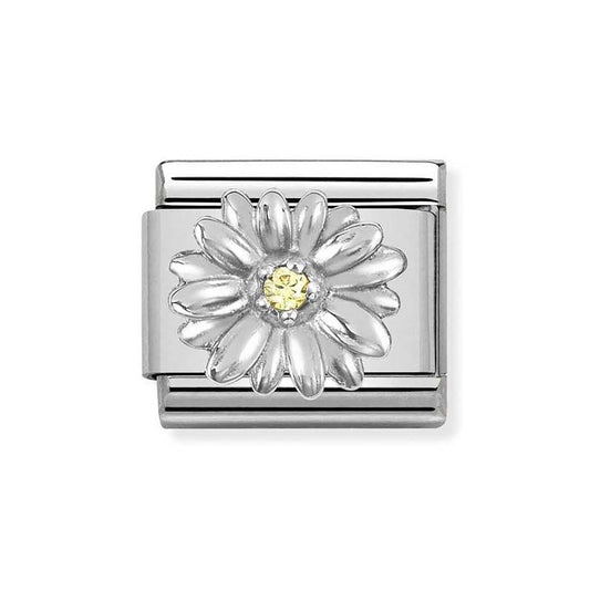 Nomination Silver Crystal Daisy Charm