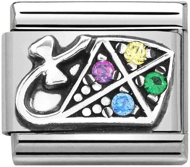 Nomination Silver Rainbow Crystal Kite Charm 