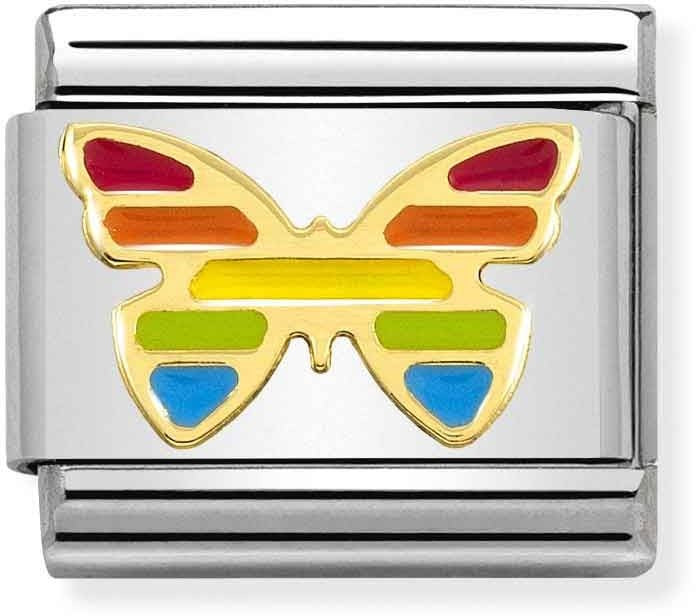 Nomination Rainbow Butterfly Charm