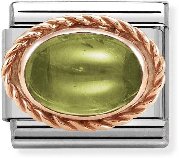 Nomination Rose Gold Peridot Oval Charm 