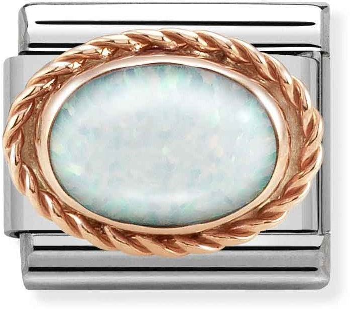 Nomination Rose Gold White Opal Oval Charm 