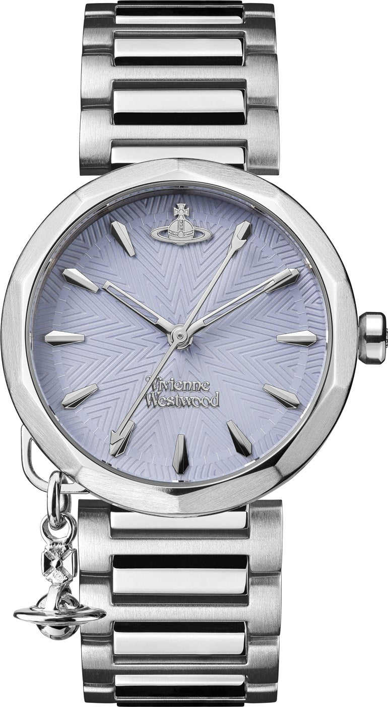 Vivienne Westwood Silver + Light Blue Poplar Watch