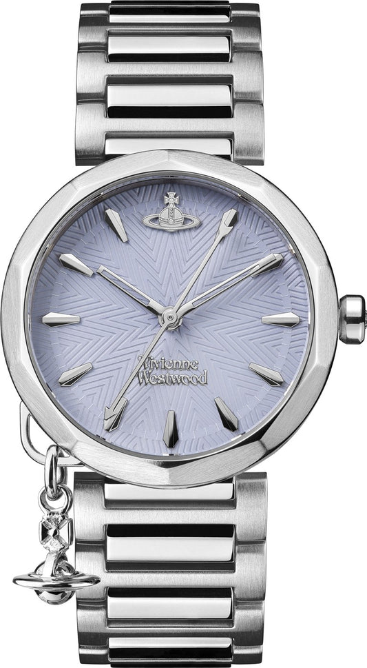 Vivienne Westwood Silver + Light Blue Poplar Watch