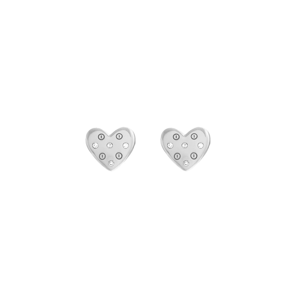 Olivia Burton Silver Heart Screw Earrings