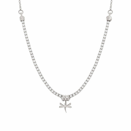 Nomination Chic Silver Crystal Dragonfly Necklace