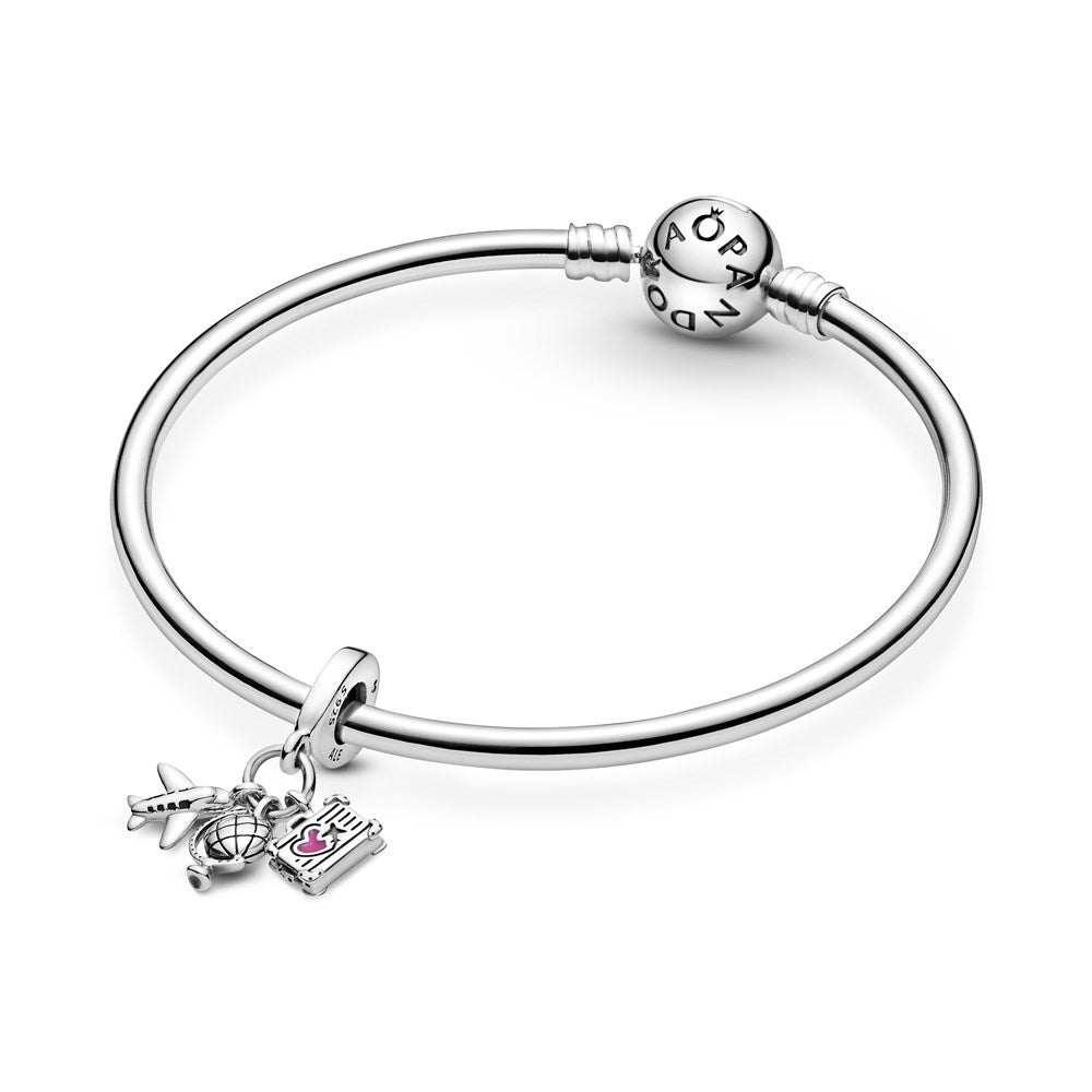 Pandora Airplane, Globe & Suitcase Dangle Charm