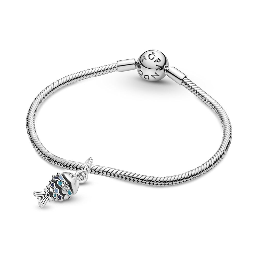 Pandora Blue Scaled Fish Dangle Charm