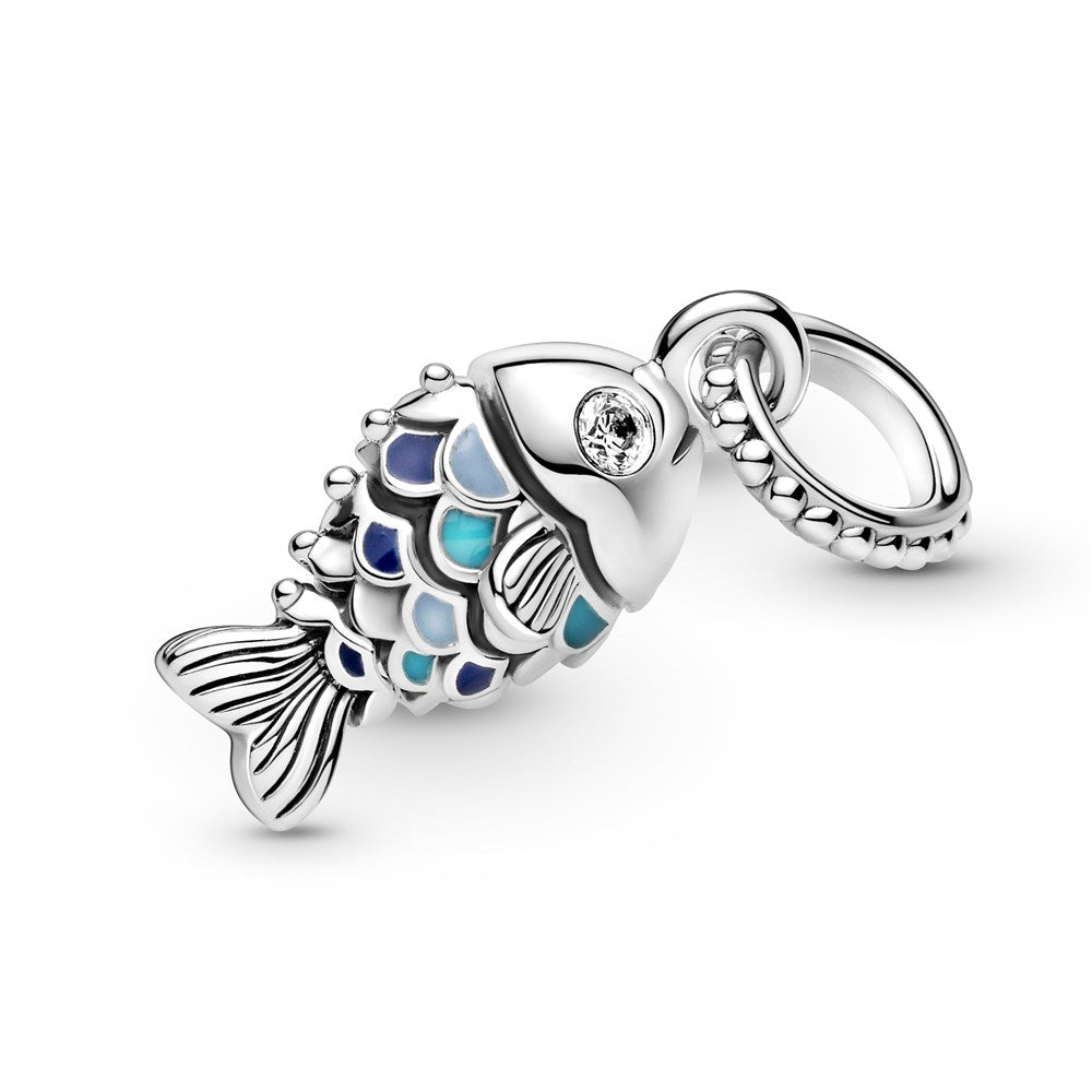 Pandora Blue Scaled Fish Dangle Charm
