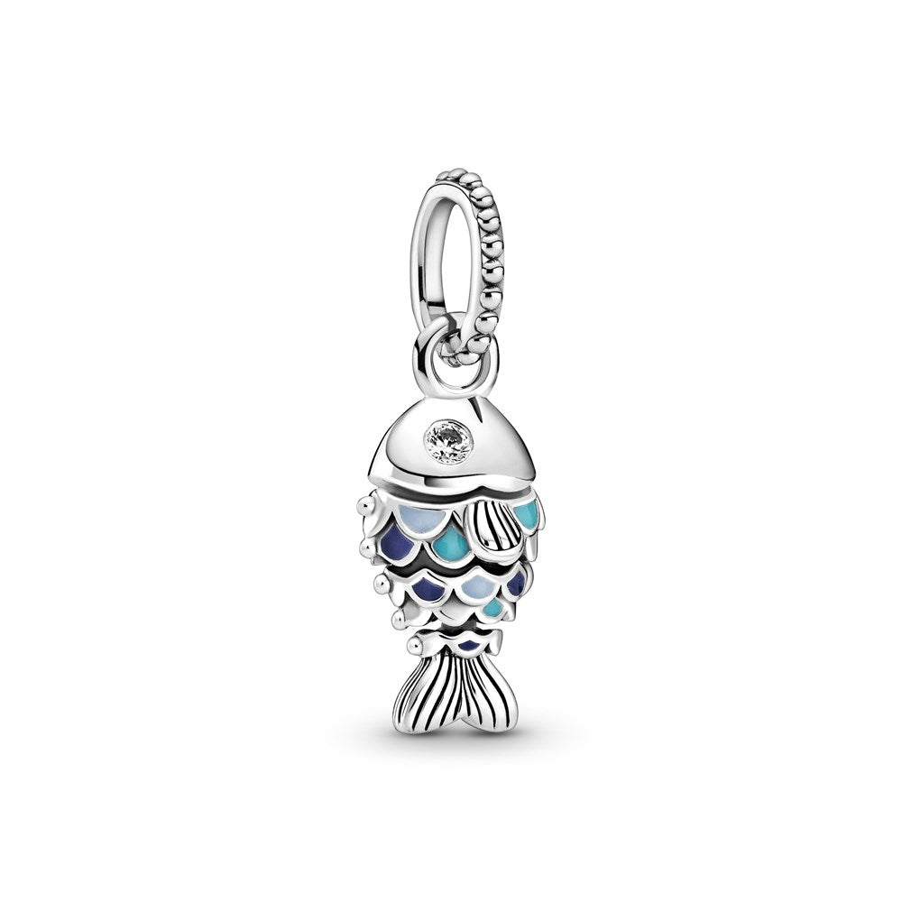 Pandora Blue Scaled Fish Dangle Charm