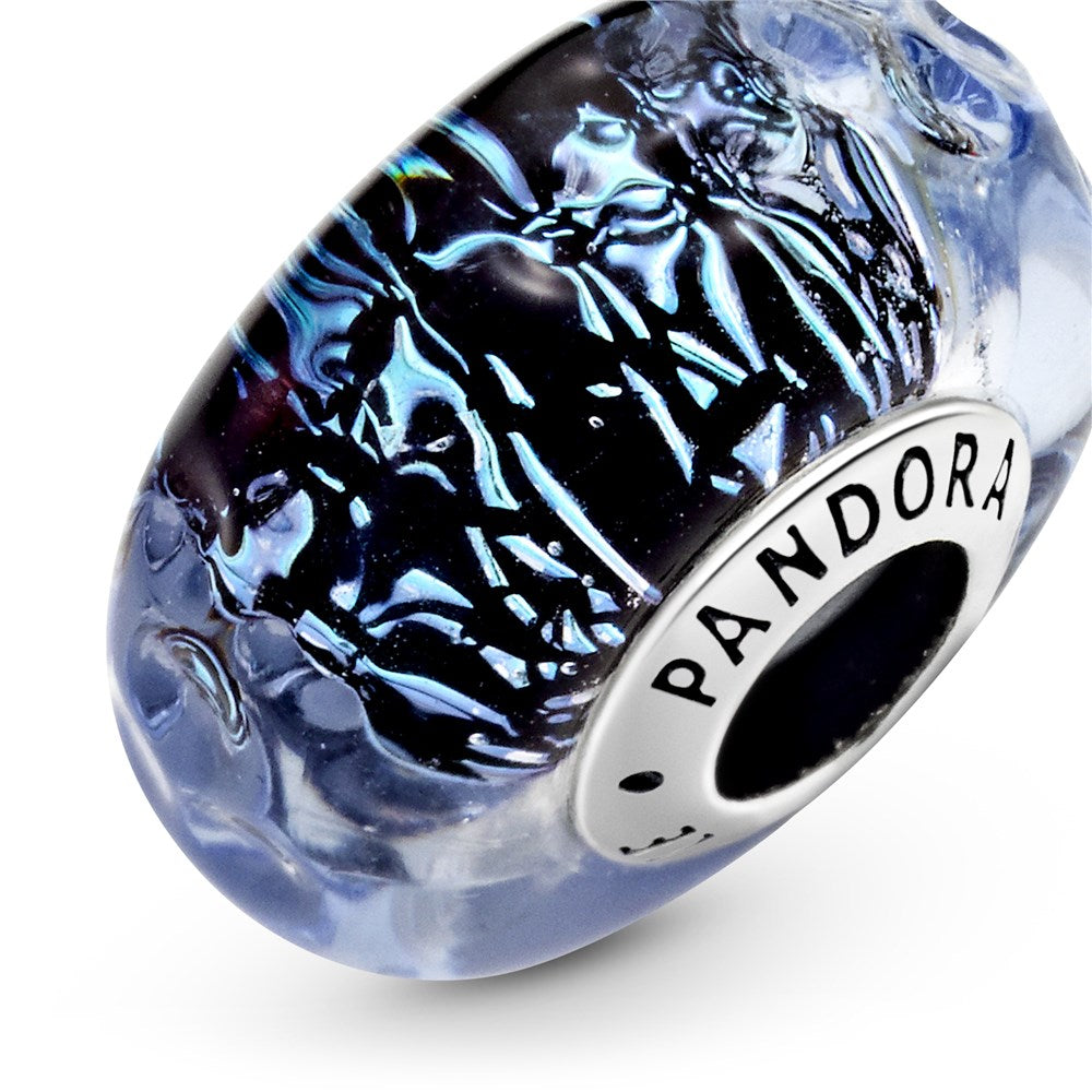 Pandora Wavy Dark Blue Murano Ocean Charm