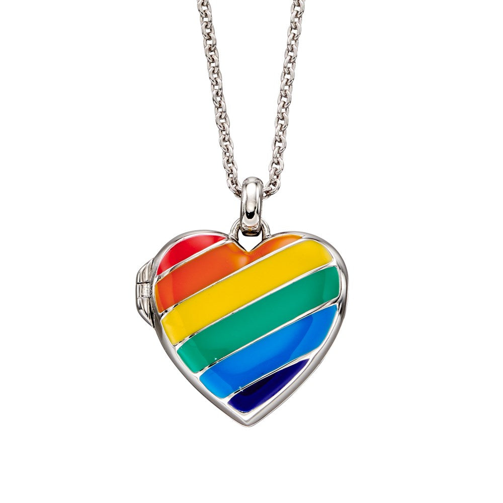 Little Star Bryony Rainbow Enamel Locket