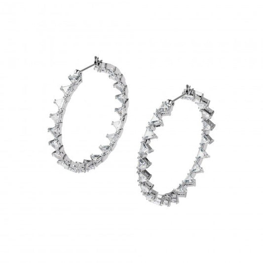 Swarovski Millenia Triangle Hoop Earrings