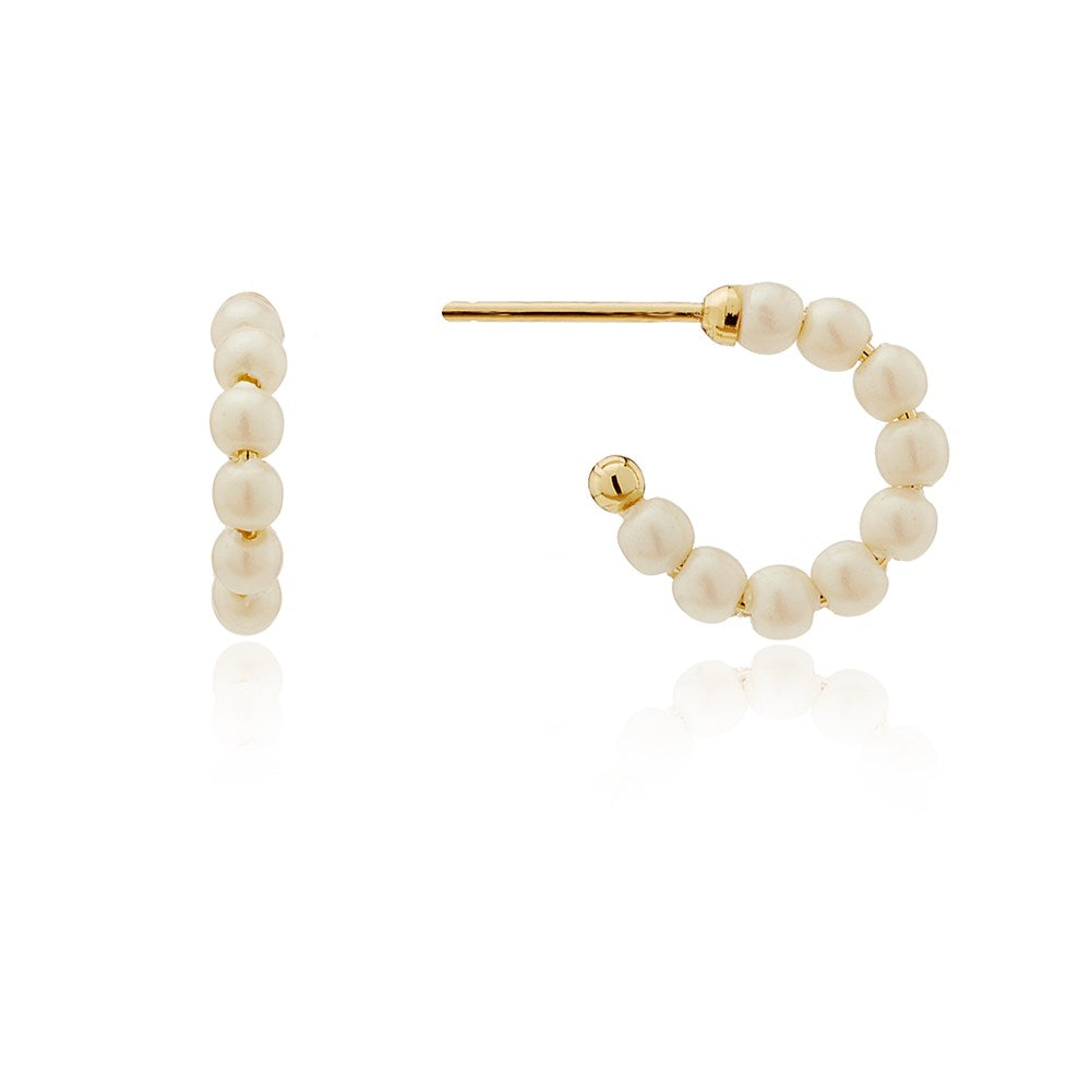 Kate Spade New York Gold Mini Pearl Huggie Earrings 