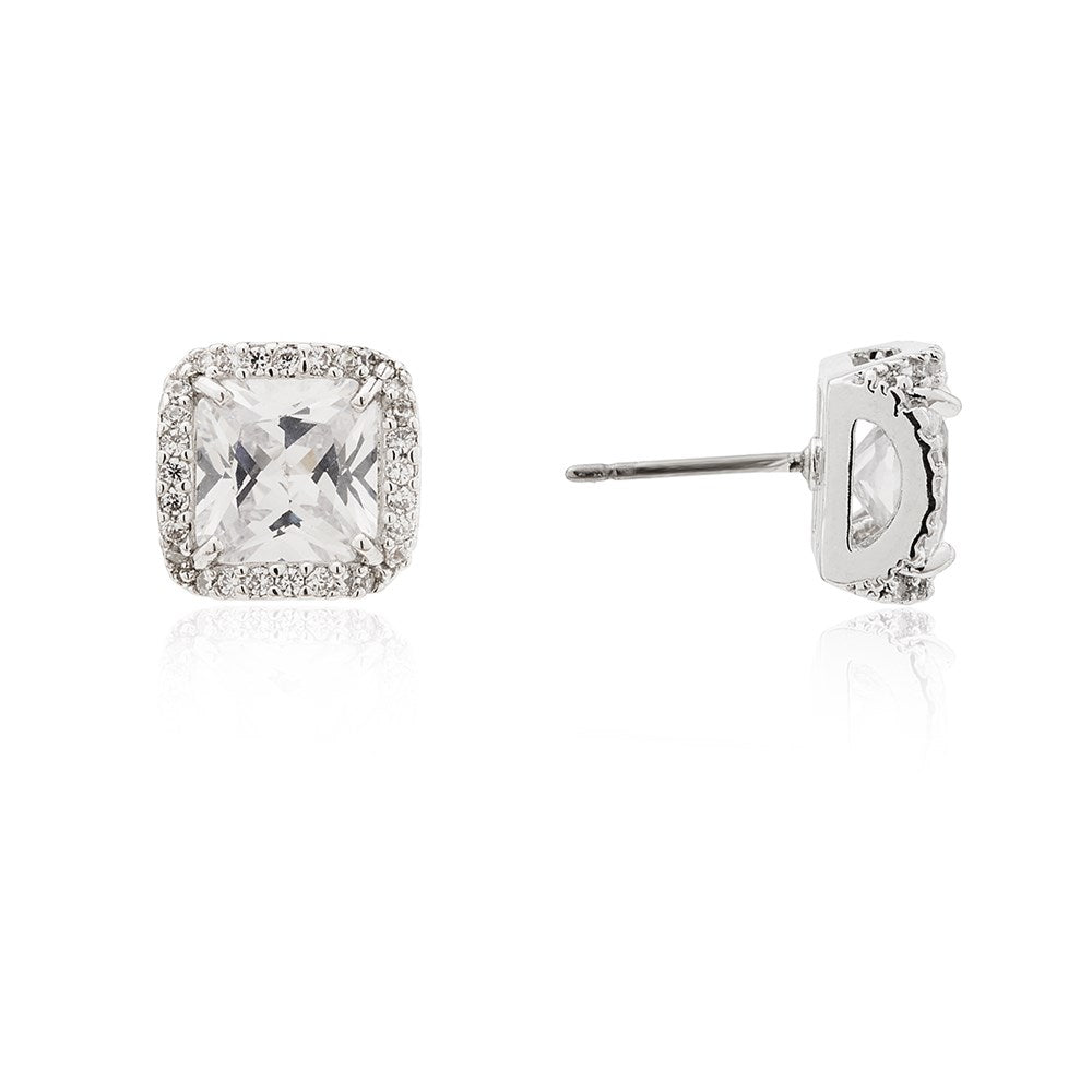 Kate Spade New York Silver Crystal Princess Earrings 