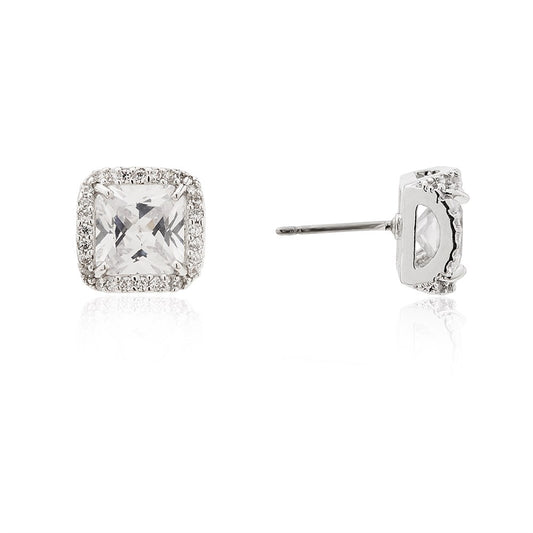 Kate Spade New York Silver Crystal Princess Earrings 