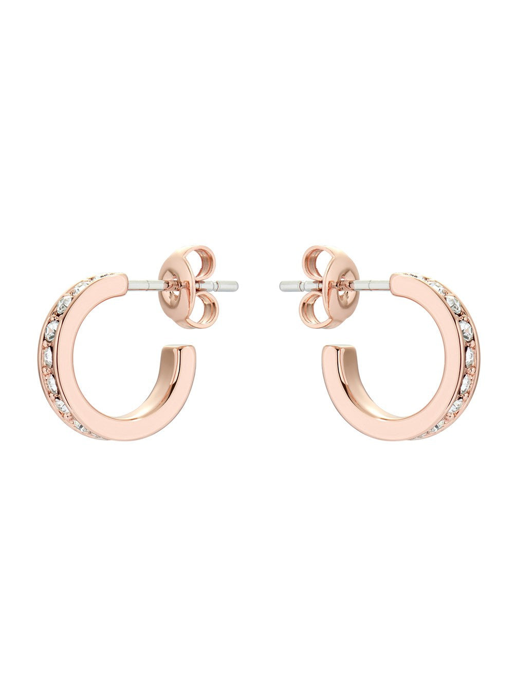 Ted Baker Rose Gold Crystal Nano Huggie Earrings 