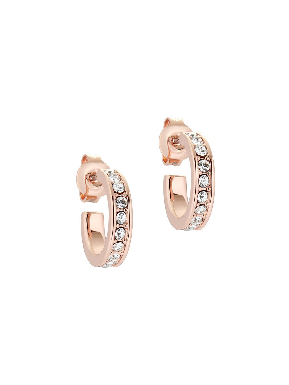 Ted Baker Rose Gold Crystal Nano Huggie Earrings 
