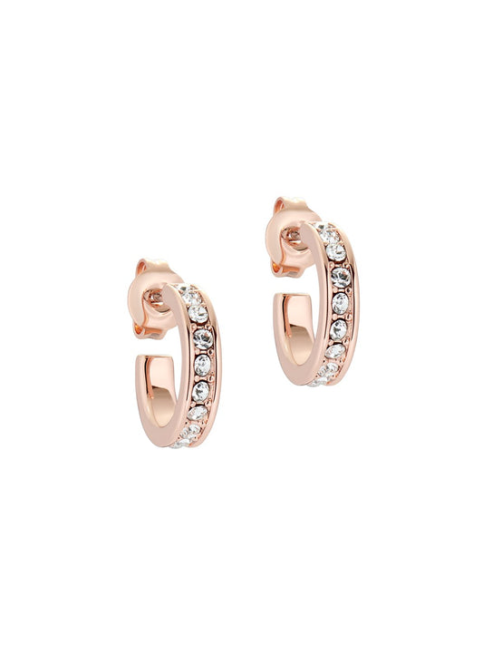 Ted Baker Rose Gold Crystal Nano Huggie Earrings 