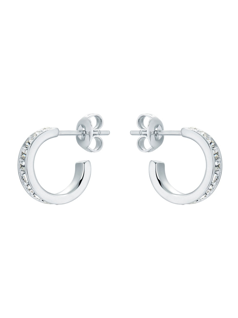 Ted Baker Silver Crystal Nano Huggie Earrings 