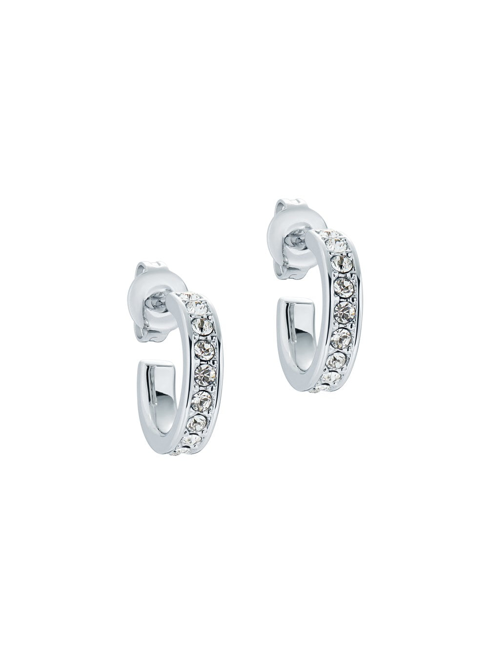 Ted Baker Silver Crystal Nano Huggie Earrings 