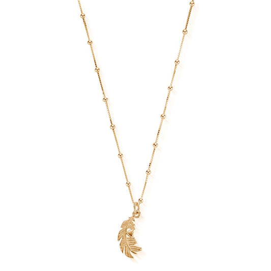 ChloBo Gold Feather Heart Necklace