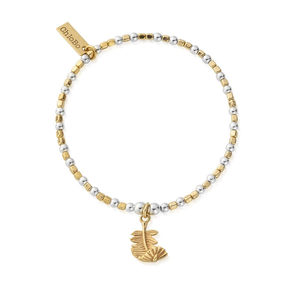 ChloBo Mixed Metal Folded Feather Bracelet
