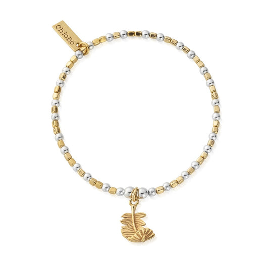ChloBo Mixed Metal Folded Feather Bracelet