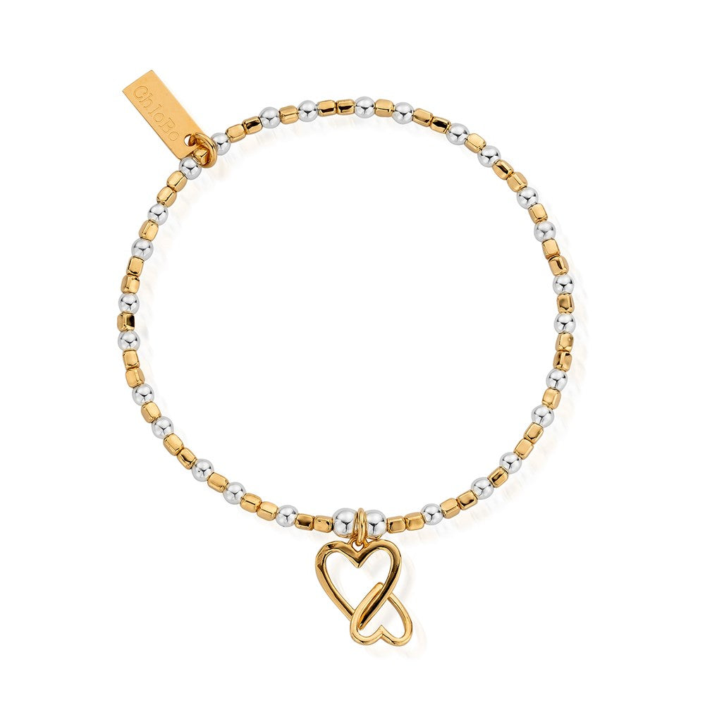 ChloBo Mixed Metal Linked Heart Bracelet