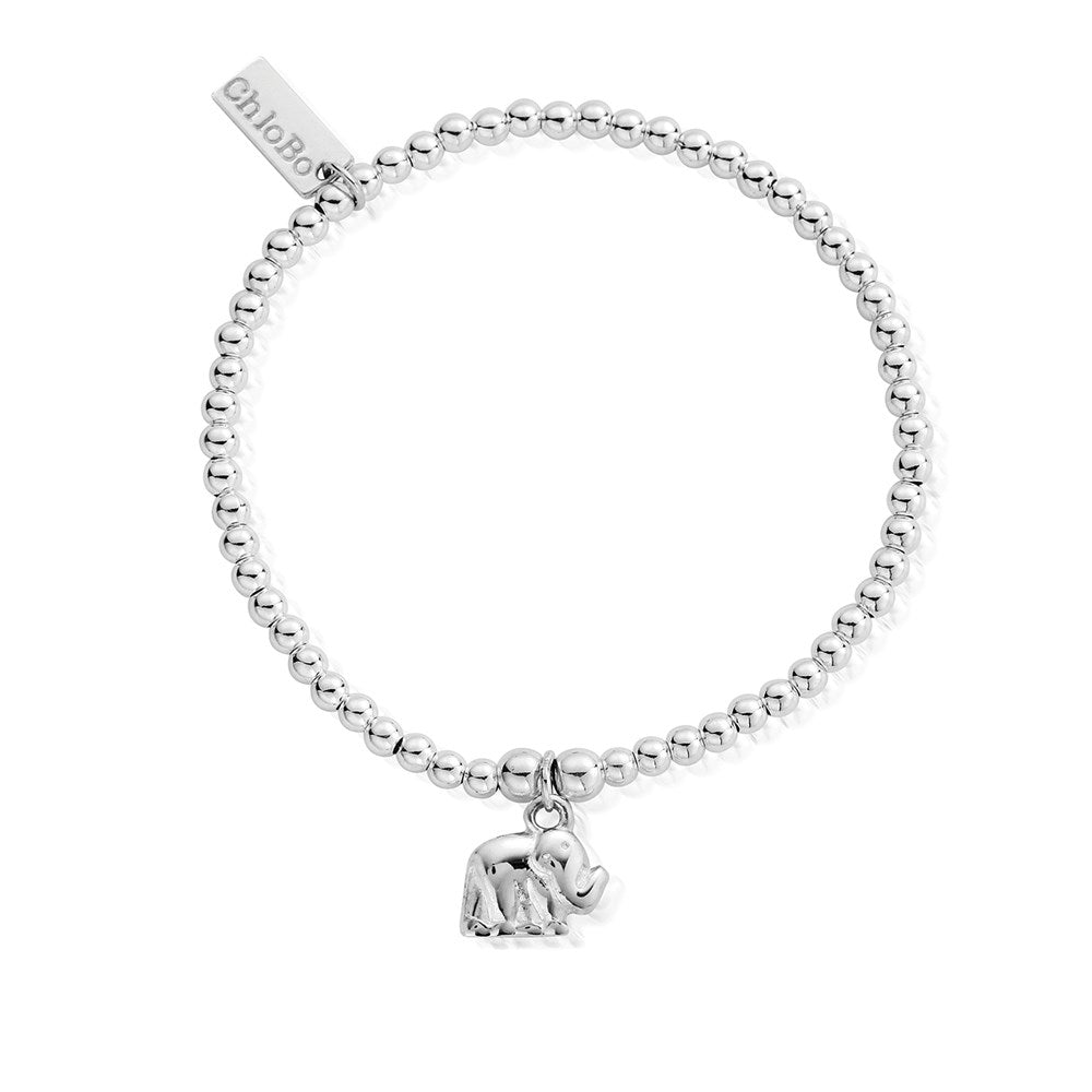 ChloBo Silver Cute Elephant Bracelet
