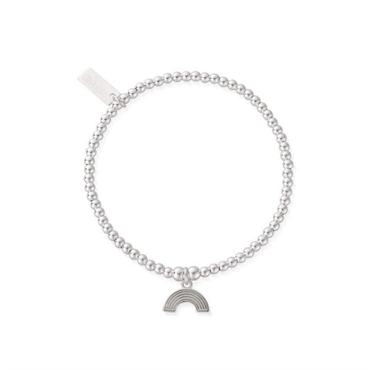 ChloBo Silver Cute Rainbow Bracelet 
