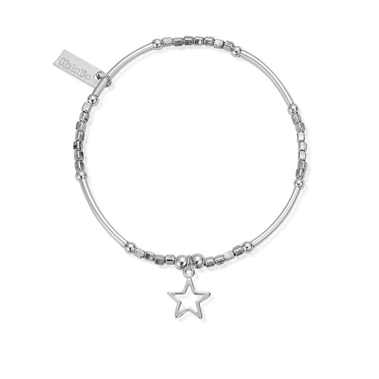 ChloBo Silver Mini Cube Open Star Bracelet