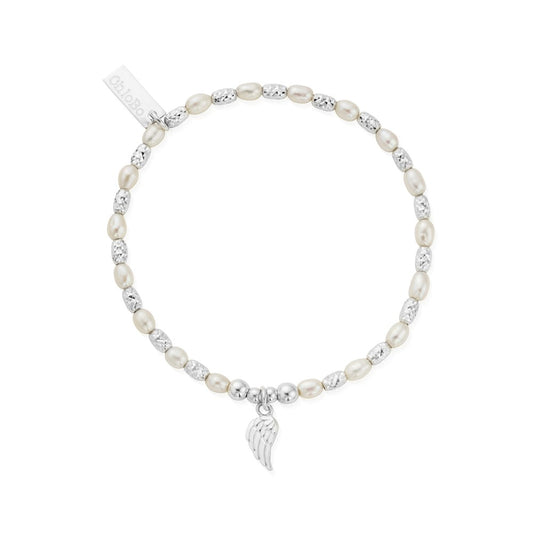 ChloBo Silver Forever + Always Pearl Wing Bracelet 