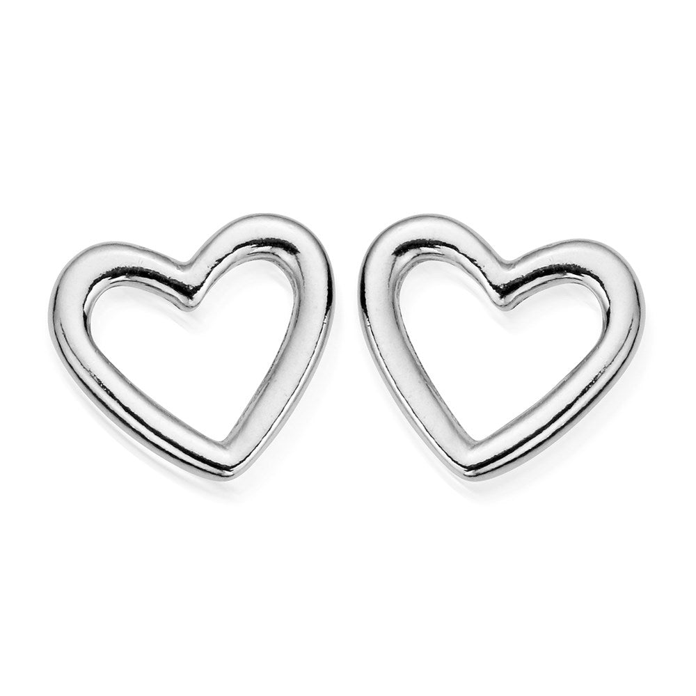 ChloBo Silver Open Heart Earrings