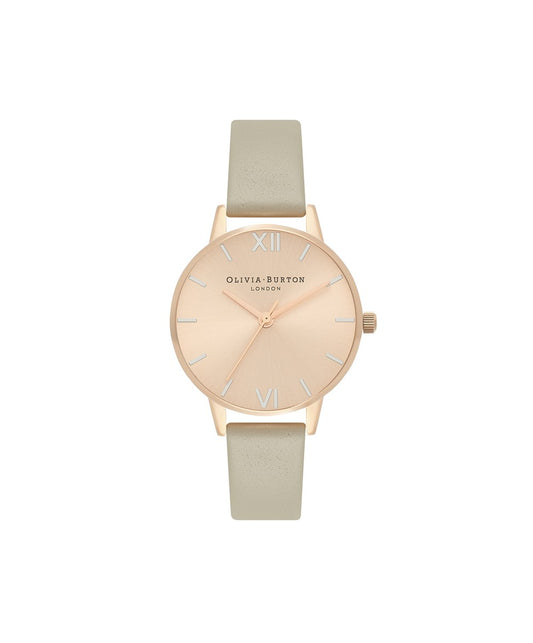 Olivia Burton Rose Gold & Grey Midi Watch 