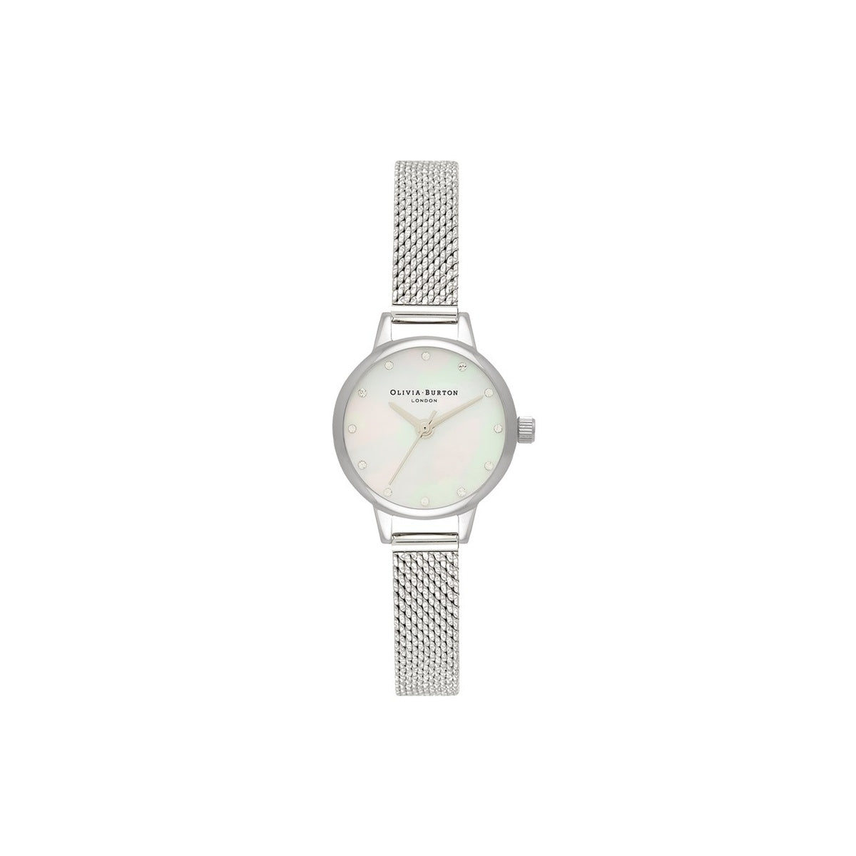 Olivia Burton Mini Silver Boucle Mesh Watch