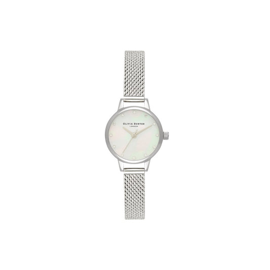 Olivia Burton Mini Silver Boucle Mesh Watch