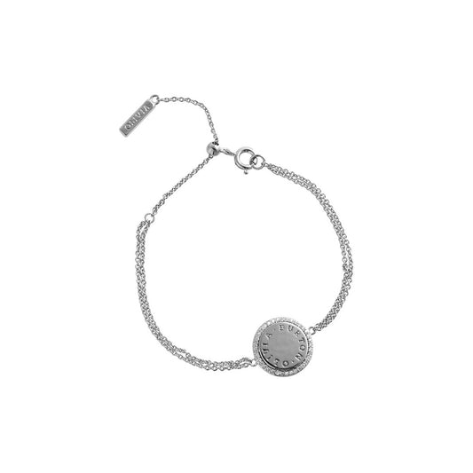 Olivia Burton Silver Bejewelled Disc Bracelet