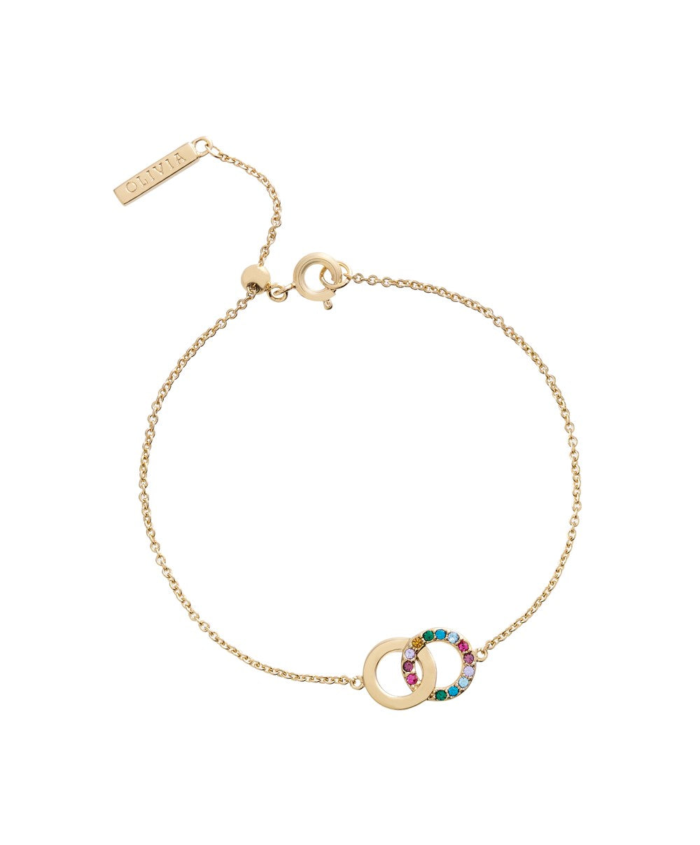 Olivia Burton Gold Rainbow Linked Bracelet 