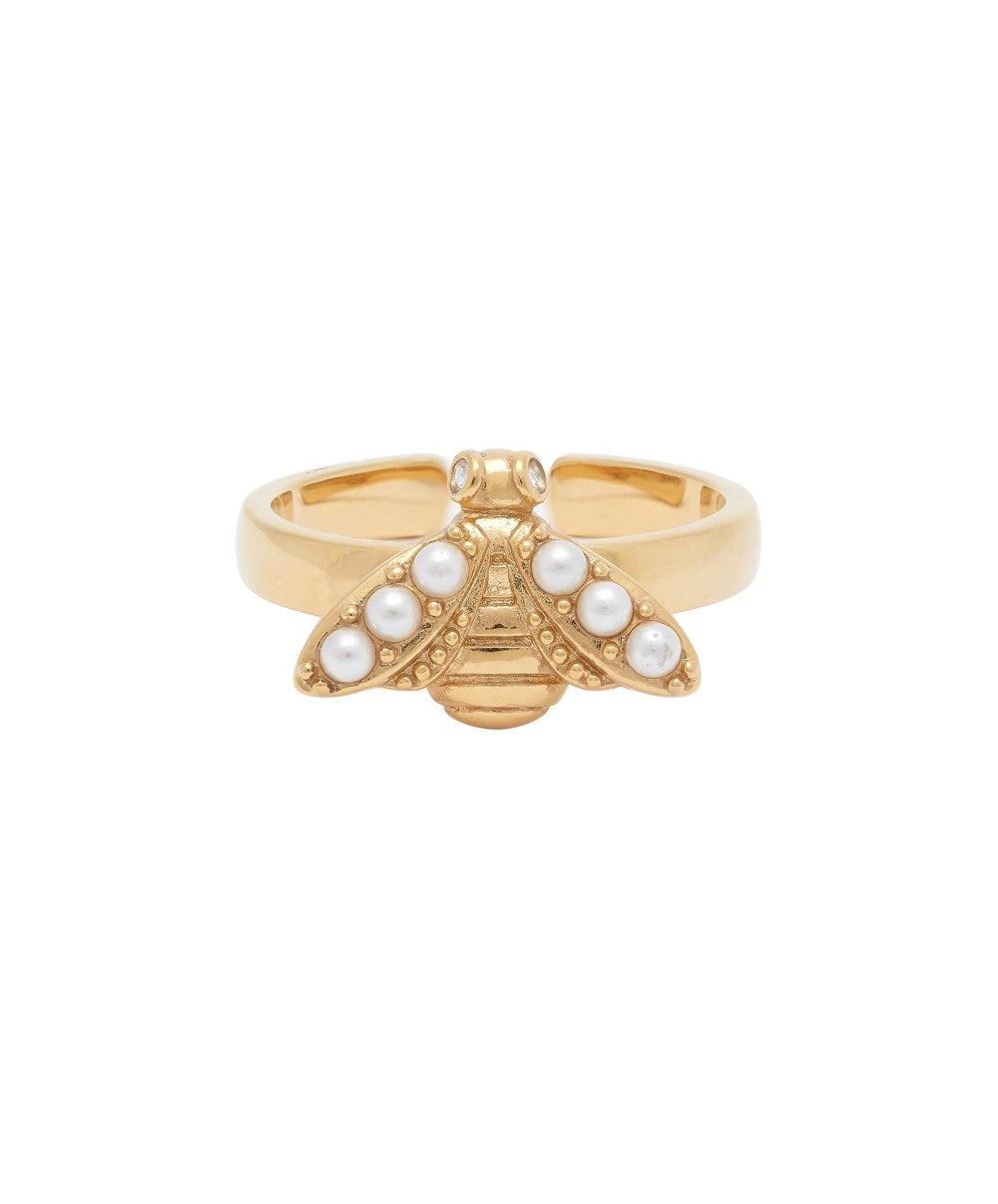 Olivia Burton Pearl Bee Gold Ring 