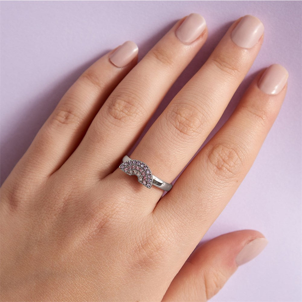 Olivia Burton Rainbow Silver Ring