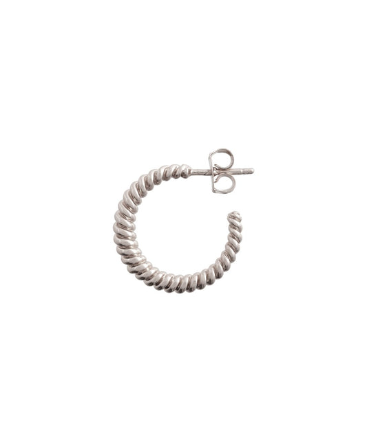 Olivia Burton Silver Rope Twist Hoop Earrings